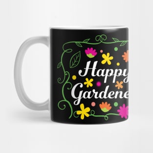 Happy Gardener Floral Decorative Motif Mug
